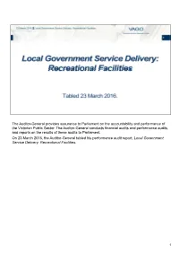 Recreational Facilities Recorded Presentation Transcript