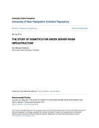 The Study of Domotics for Green Server Room Infrastructure