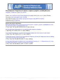 Thermodynamic Properties of O-Xylene, M-Xylene, P-Xylene, and Ethylbenzene Yong Zhou, Jiangtao Wu, and Eric W