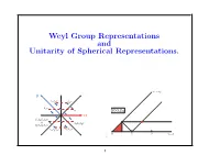 Weyl Group Representations and Unitarity of Spherical Representations