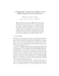 A Trustworthy Monadic Formalization of the Armv7 Instruction Set Architecture