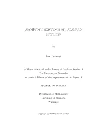 Asymptotic Existence of Hadamard Matrices