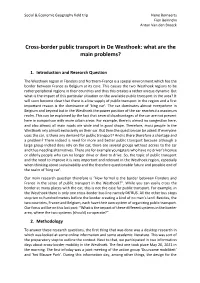 Cross-Border Public Transport in De Westhoek: What Are the Main Problems?