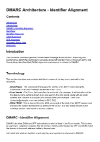 DMARC Architecture - Identifier Alignment