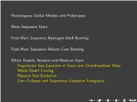Homologous Stellar Models and Polytropes Main Sequence Stars