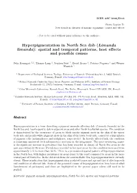Hyperpigmentation in North Sea Dab (Limandalimanda): Spatial and Temporal Patterns, Host Effectsand Possible Causes. ICES CM