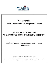 Managing Personal Boundaries”