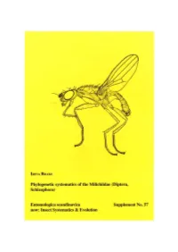 Phylogenetic Systematics of the Milichiidae (Diptera, Schizophora)