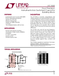 Switched Capacitor Instrumentation Amplifier
