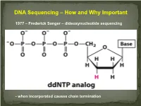 DNA Sequencing – How and Why Important