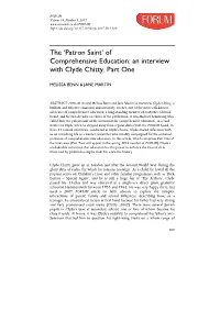 Of Comprehensive Education: an Interview with Clyde Chitty