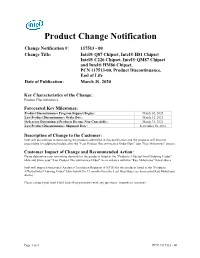 Product Change Notification