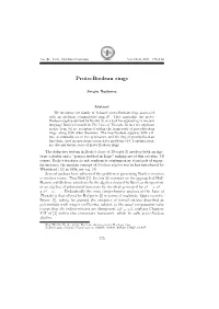 Proto-Boolean Rings