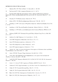 REFERENCES USED in the DATABASE 7 Adamson, R.S. 1937