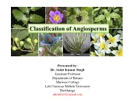 Classification of Angiosperms