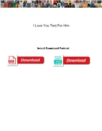 I Love You Text for Him