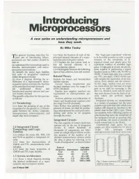 Introducing Microprocessors