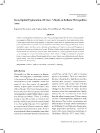 Socio-Spatial Explanation of Crime: a Study on Kolkata Metropolitan Area