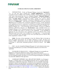 Us Delegated Manager Agreement 1. Introduction