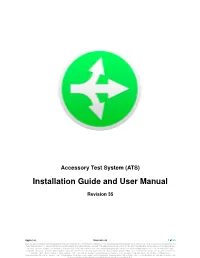 ATS Installation Guide and User Manual