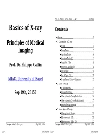 Basics of X-Ray Contents