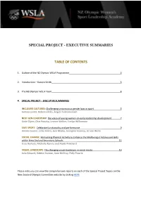 Executive Summaries