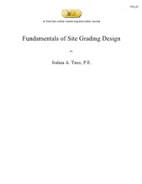 Fundamentals of Site Grading Design