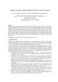 Modelling the Third Version of the Cycling Omnium