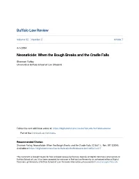 Neonaticide: When the Bough Breaks and the Cradle Falls
