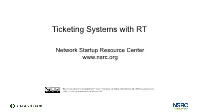 Ticketing Systems with RT