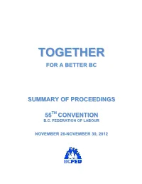 Together for a Better Bc Emergency Resolutions Handled by The