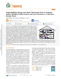 Using Building Energy and Smart Thermostat Data To