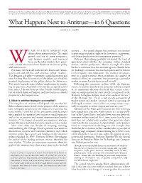 What Happens Next to Antitrust—In 6 Questions