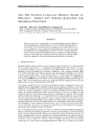 Are Pre-Trained Language Models Aware of Phrases?Simplebut Strong Baselinesfor Grammar Induction