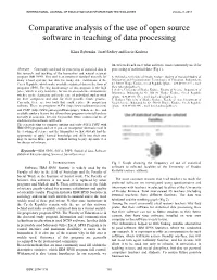 Comparative Analysis of the Use of Open Source Software in Teaching of Data Processing