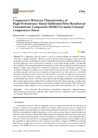 Compressive Behavior Characteristics of High-Performance Slurry-Inﬁltrated Fiber-Reinforced Cementitious Composites (Sifrccs) Under Uniaxial Compressive Stress