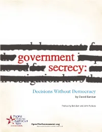 Decisions Without Democracy by David Banisar
