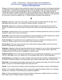 Buzzle – Zoology Terms – Glossary of Biology Terms and Definitions Http