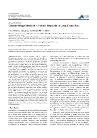 Chronic-Binge Model of Alcoholic Hepatitis in Long Evans Rats