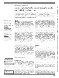Clinical Implications of Electrocardiographic Bundle Branch Block in Primary Care