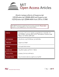 Kinetic Isotope Effects of [Superscript 12]CH[Subscript 3]D##+#OH and [Superscript 13]CH[Subscript 3]D##+#OH from 278 to 313#K