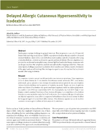 Delayed Allergic Cutaneous Hypersensitivity to Icodextrin by Nikesh Adunuri MD and Saira Zafar MD FRCPC