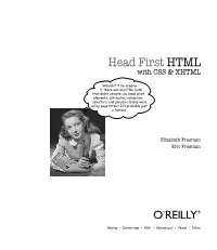Head First HTML with CSS & XHTML
