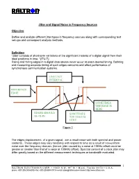 Jitter and Signal Noise in Frequency Sources