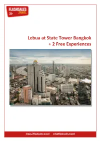 Lebua at State Tower Bangkok + 2 Free Experiences