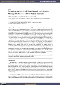 Preparing for Sea-Level Rise Through an Adaptive Managed Retreat of a Two-Waters Network
