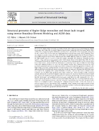 Raplee Ridge Monocline and Thrust Fault Imaged Using Inverse Boundary Element Modeling and ALSM Data