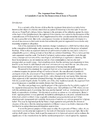 The Argument from Miracles: a Cumulative Case for the Resurrection of Jesus of Nazareth