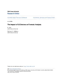 The Impact of U3 Devices on Forensic Analysis