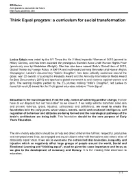 Think Equal Program: a Curriculum for Social Transformation